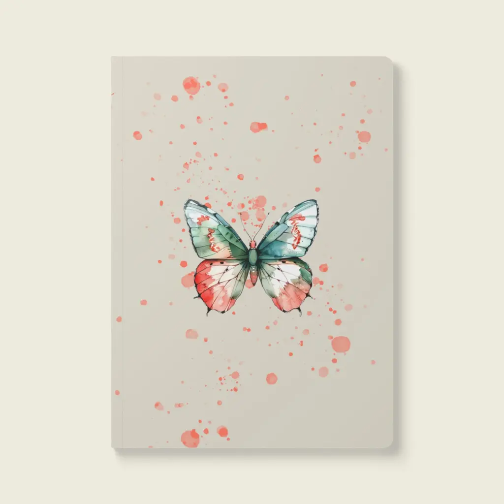 Flutter Flower Fantasy  Softcover Journal (with Inside Prints) Collection – Blossom Glow _ Sense Serenity Crazy 1.webp