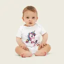 Enchanted Dreamicorn Infant Romper – Cute Pastel Unicorn & Funny Quote White 3.webp
