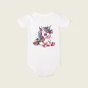 Enchanted Dreamicorn Infant Romper – Cute Pastel Unicorn & Funny Quote White 2.webp