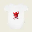 Cute Red Monster Baby Bodysuit - I'm Proof That God Answers Prayers White 2.webp