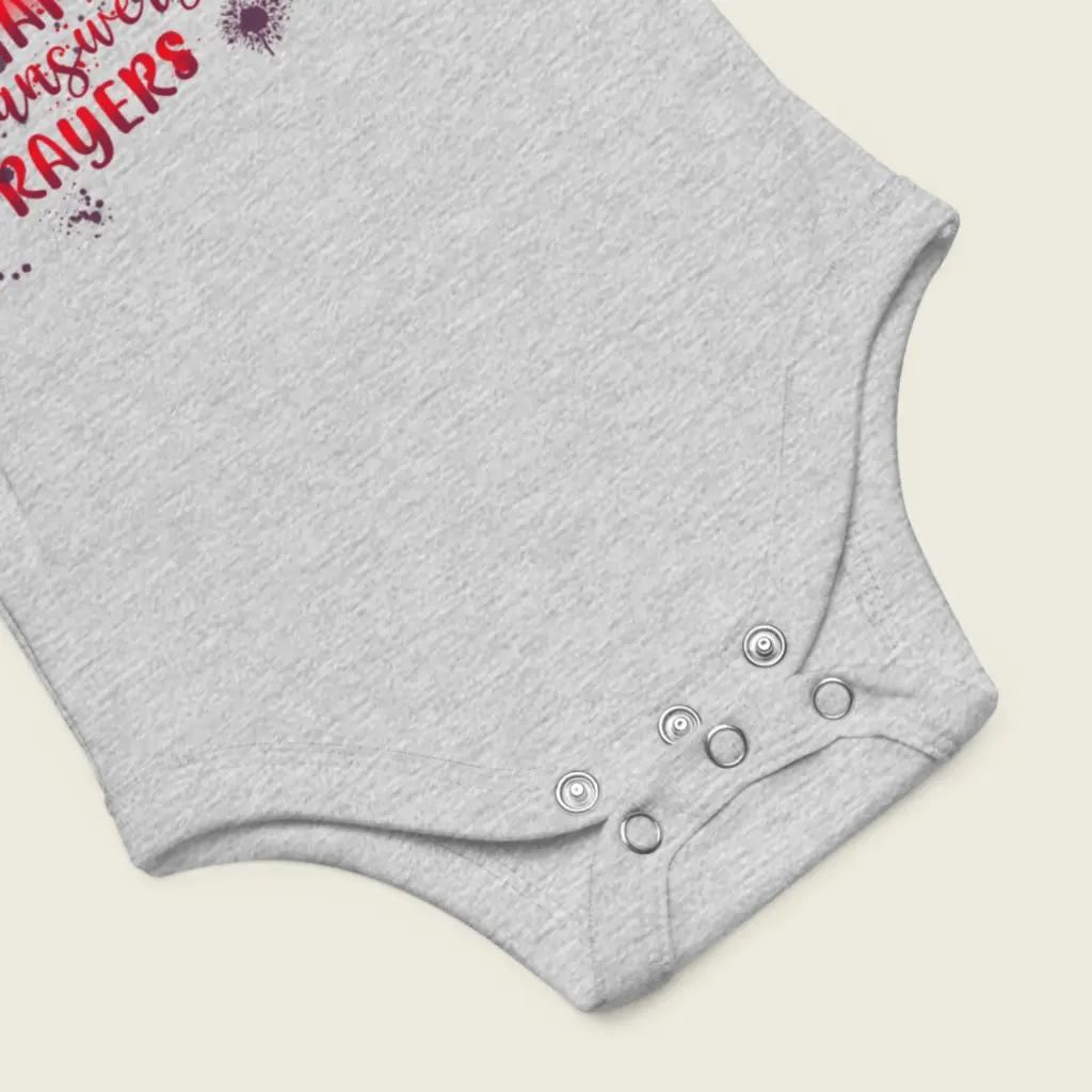 Baby Short Sleeve One Piece Little Monster Athletic Heather 5.webp