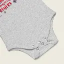 Baby Short Sleeve One Piece Little Monster Athletic Heather 5.webp