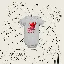 Baby Short Sleeve One Piece Little Monster Athletic Heather 14.webp