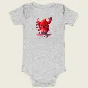 Baby Short Sleeve One Piece Little Monster Athletic Heather 3.webp