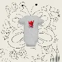 Baby Short Sleeve One Piece Little Monster Athletic Heather 18.webp