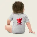 Baby Short Sleeve One Piece Little Monster Athletic Heather 11.webp