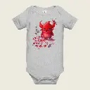 Baby Short Sleeve One Piece Little Monster Athletic Heather 2.webp