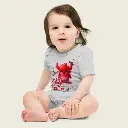 Baby Short Sleeve One Piece Little Monster Athletic Heather 8.webp