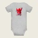 Baby Short Sleeve One Piece Little Monster Athletic Heather 4.webp