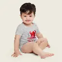 Baby Short Sleeve One Piece Little Monster Athletic Heather 7.webp