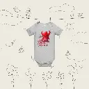 Baby Short Sleeve One Piece Little Monster Athletic Heather 12.webp