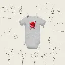 Baby Short Sleeve One Piece Little Monster Athletic Heather 21.webp