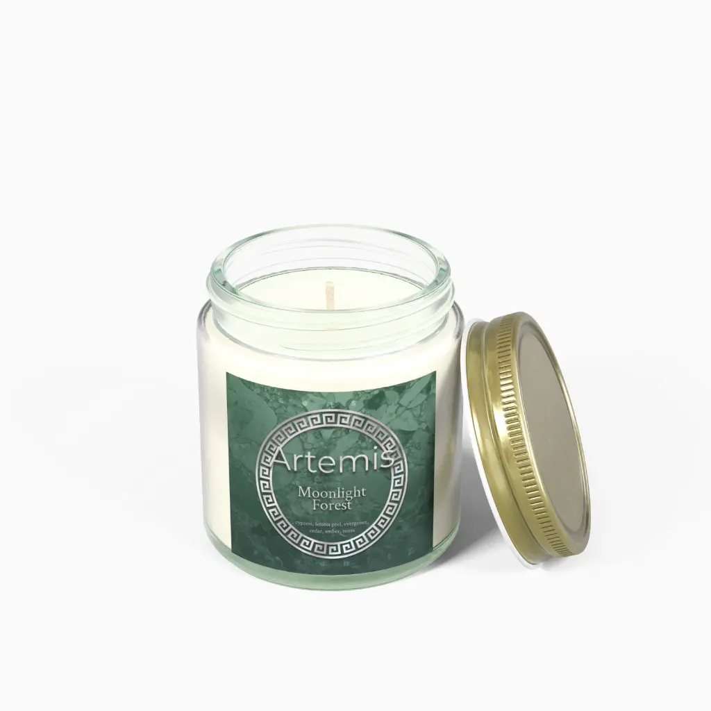 Sense Serenity Rebel Artemis - Moonline Forest Scented Candles  without top clear 4 oz