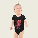 Sense Serenity LOVELY Red Monster Baby Bodysuit - Cute Infant One-Piece Black 4.webp