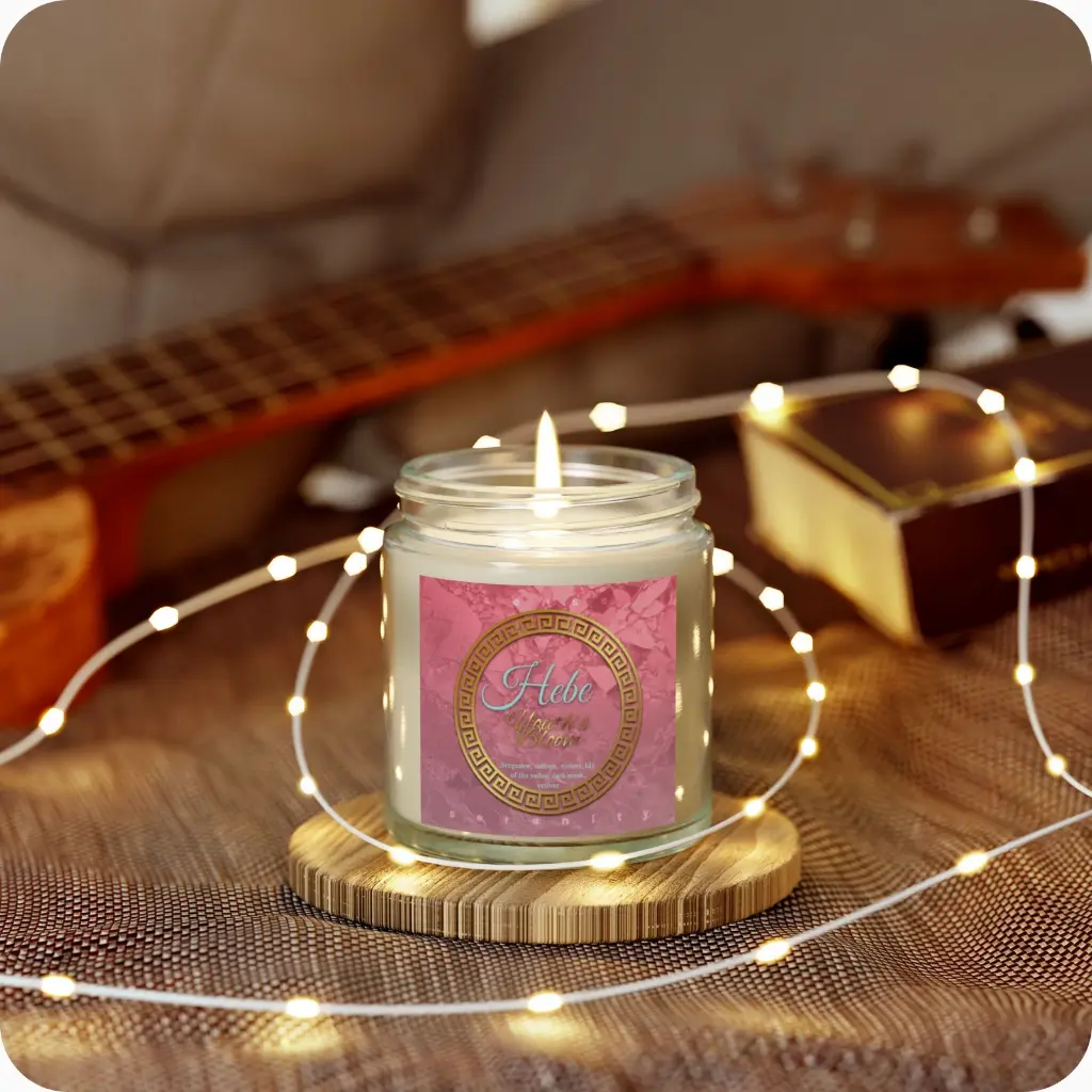 Sense Serenity Rebel  Hebe-Youth's Bloom Scented Candles product photo with background clear 4 oz 1