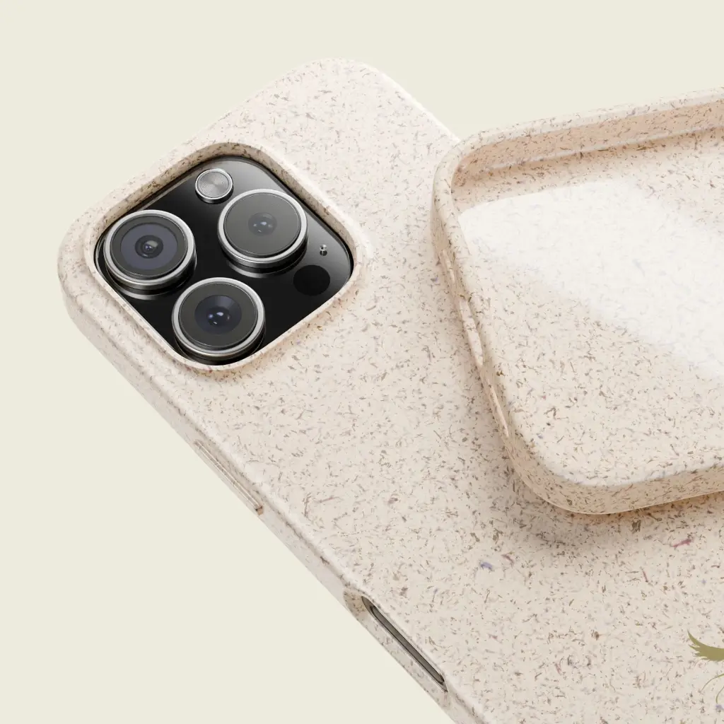 Sense Serenity Plant-Based Phone Case - 100% Biodegradable PLA & Bamboo - MagSafe iPhone 16 Pro 4.webp