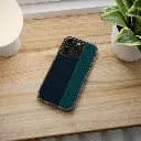 Sense Serenity™ Neon Noir – Rich Black & Midnight Green Glow Clear Phone Case iPhone 14 Pro 3.webp