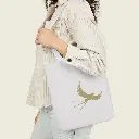 Sense Serenity White Phoenix Canvas Tote Bag – Artistic Eco Reusable Shopping Bag 13x13 2.webp