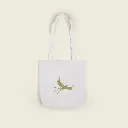 Sense Serenity White Phoenix Canvas Tote Bag – Artistic Eco Reusable Shopping Bag 13x13 4.webp
