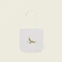 Sense Serenity White Phoenix Canvas Tote Bag – Artistic Eco Reusable Shopping Bag 13x13 5.webp