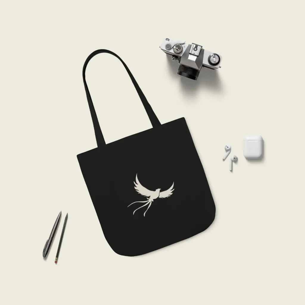 Black Phoenix Canvas Tote by Sense Serenity 13x13 6.webp