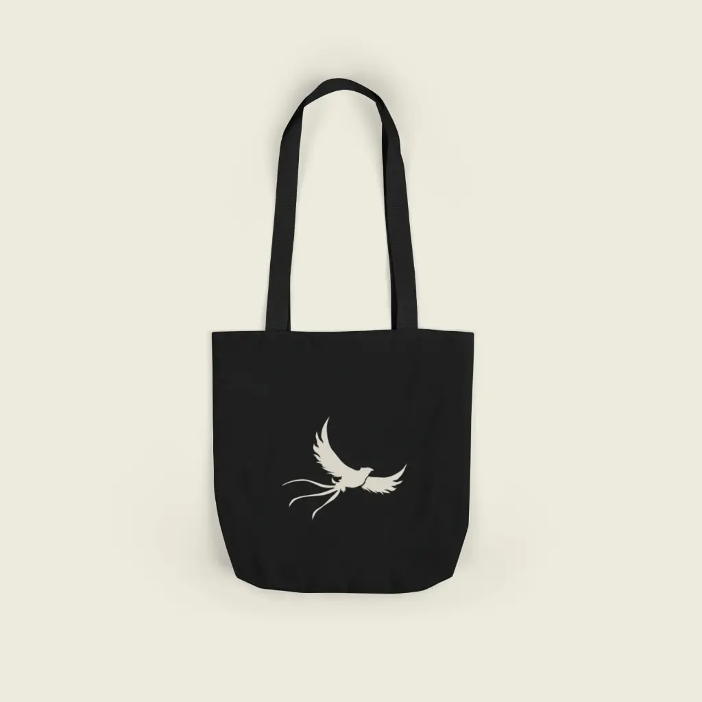 Black Phoenix Canvas Tote by Sense Serenity 13x13 5.webp