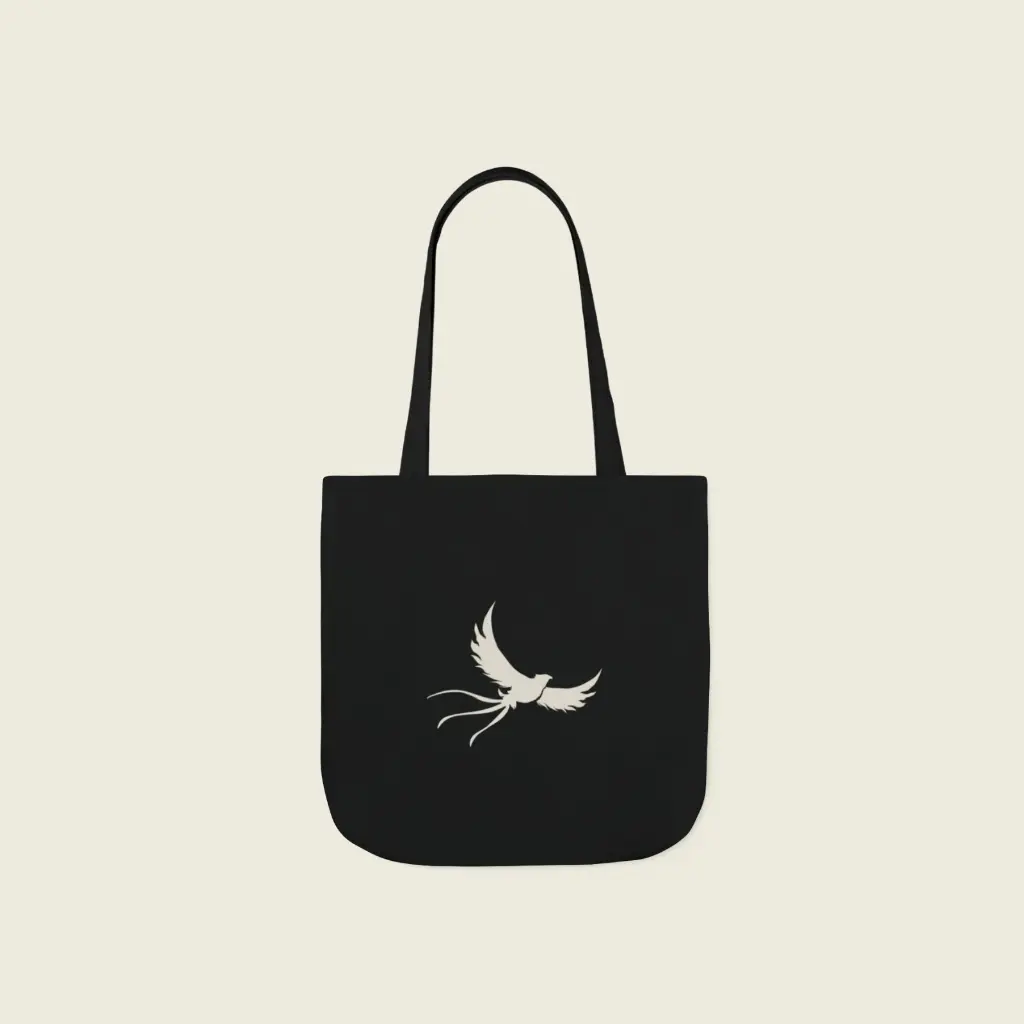 Black Phoenix Canvas Tote by Sense Serenity 13x13 4.webp