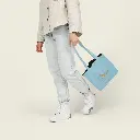 Phoenix Flight Artistic Blue Canvas Tote by Sense Serenity 13x13 3.webp