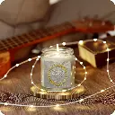 Zeus-Aether Light Scented Candles product photo with background clear 4 oz 1