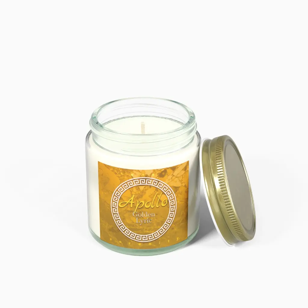 Sense Serenity Rebel Apollo-Golden Lyric Scented Candles  without top clear 4 oz