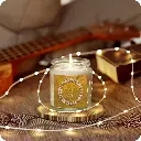 Sense Serenity Rebel Apollo-Golden Lyric Scented Candles product photo with background clear 4 oz 1