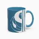 Sense Serenity Rebel Serenity Light Blue Elegant Ceramic Coffee Mug 11oz left