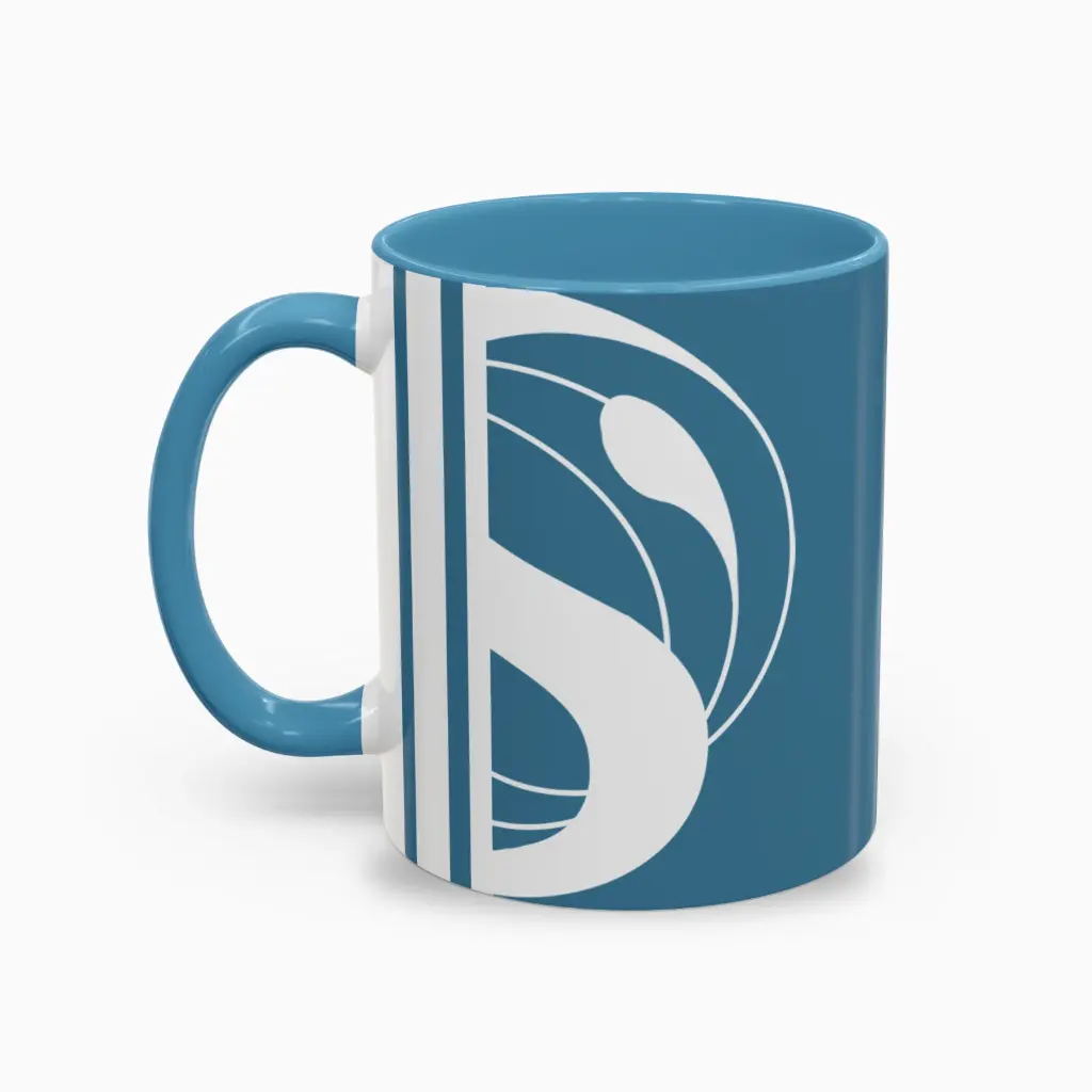 Sense Serenity Rebel Serenity Light Blue Elegant Ceramic Coffee Mug 11oz right