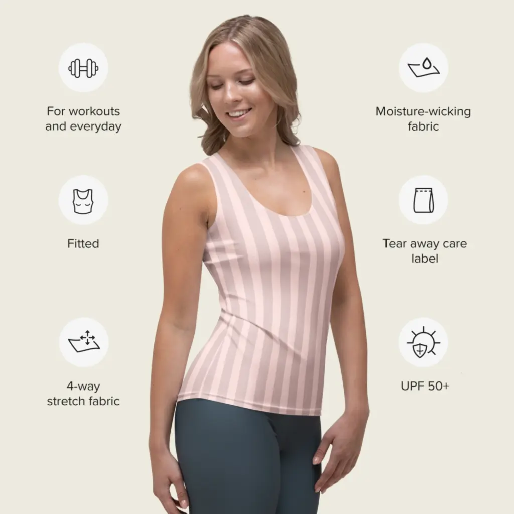 Ballet Blush Dreams – Longline Striped Tank by Sense Serenity 8.webp