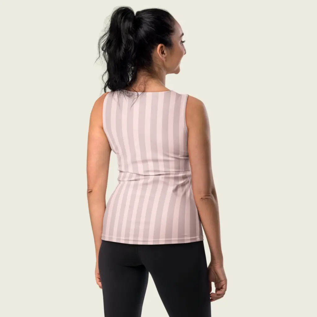 Ballet Blush Dreams – Longline Striped Tank by Sense Serenity 10.webp