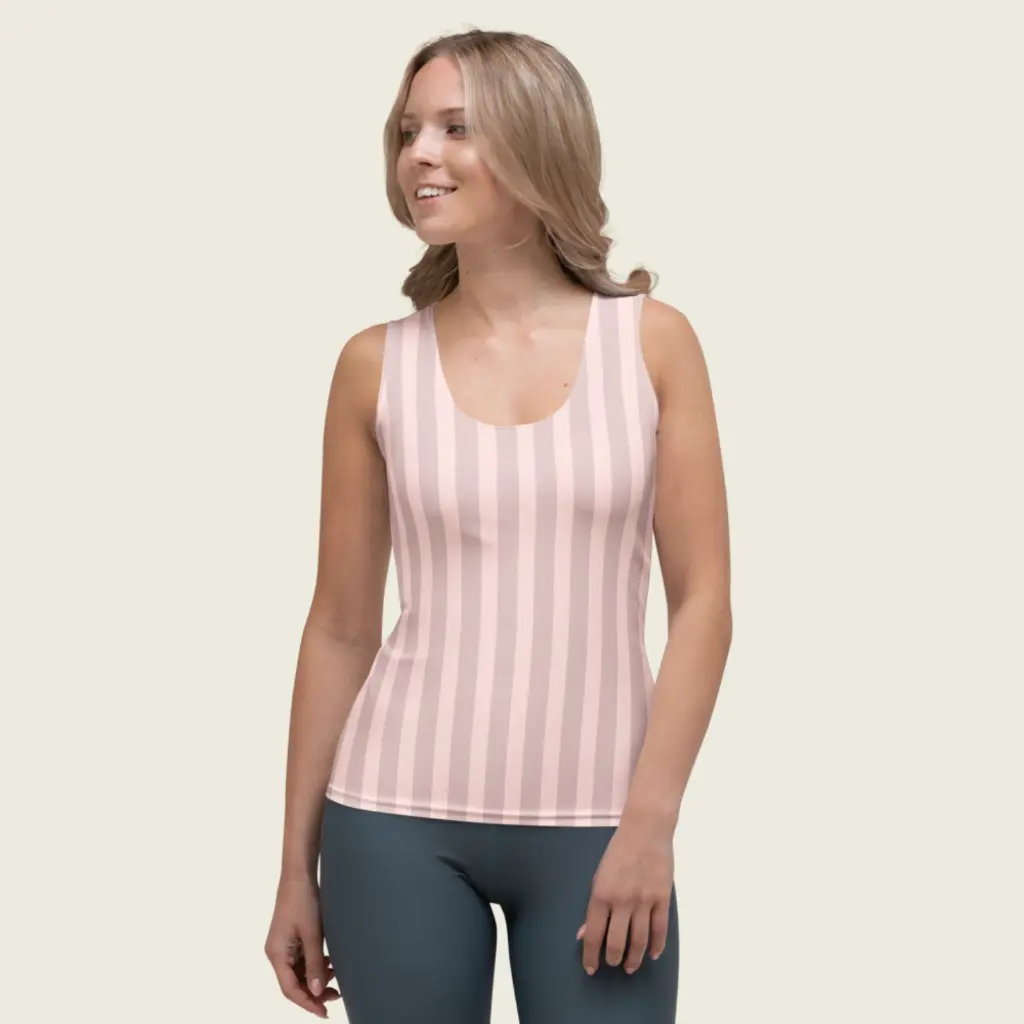 Ballet Blush Dreams – Longline Striped Tank by Sense Serenity 6.webp