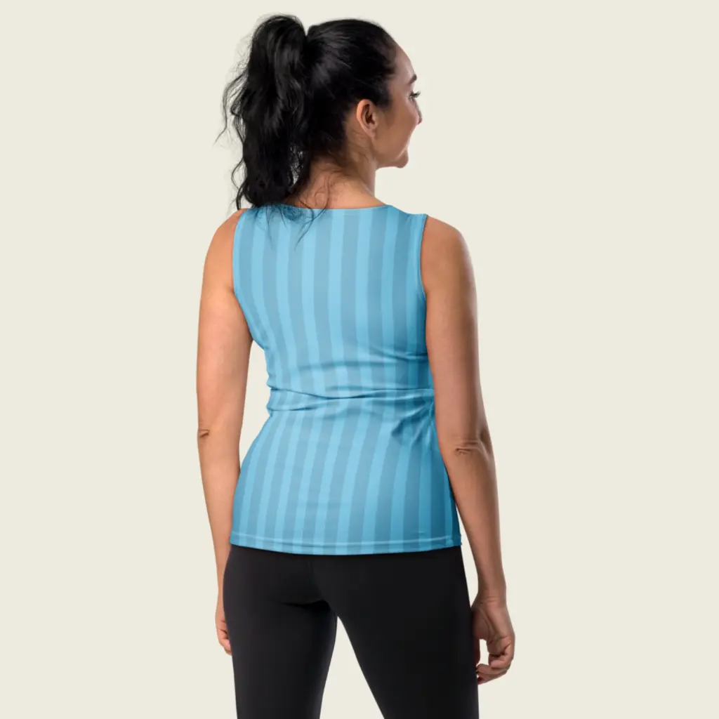Ocean Breeze _ Sky Blue Striped Summer Tank Top by Sense Serenity 11.webp