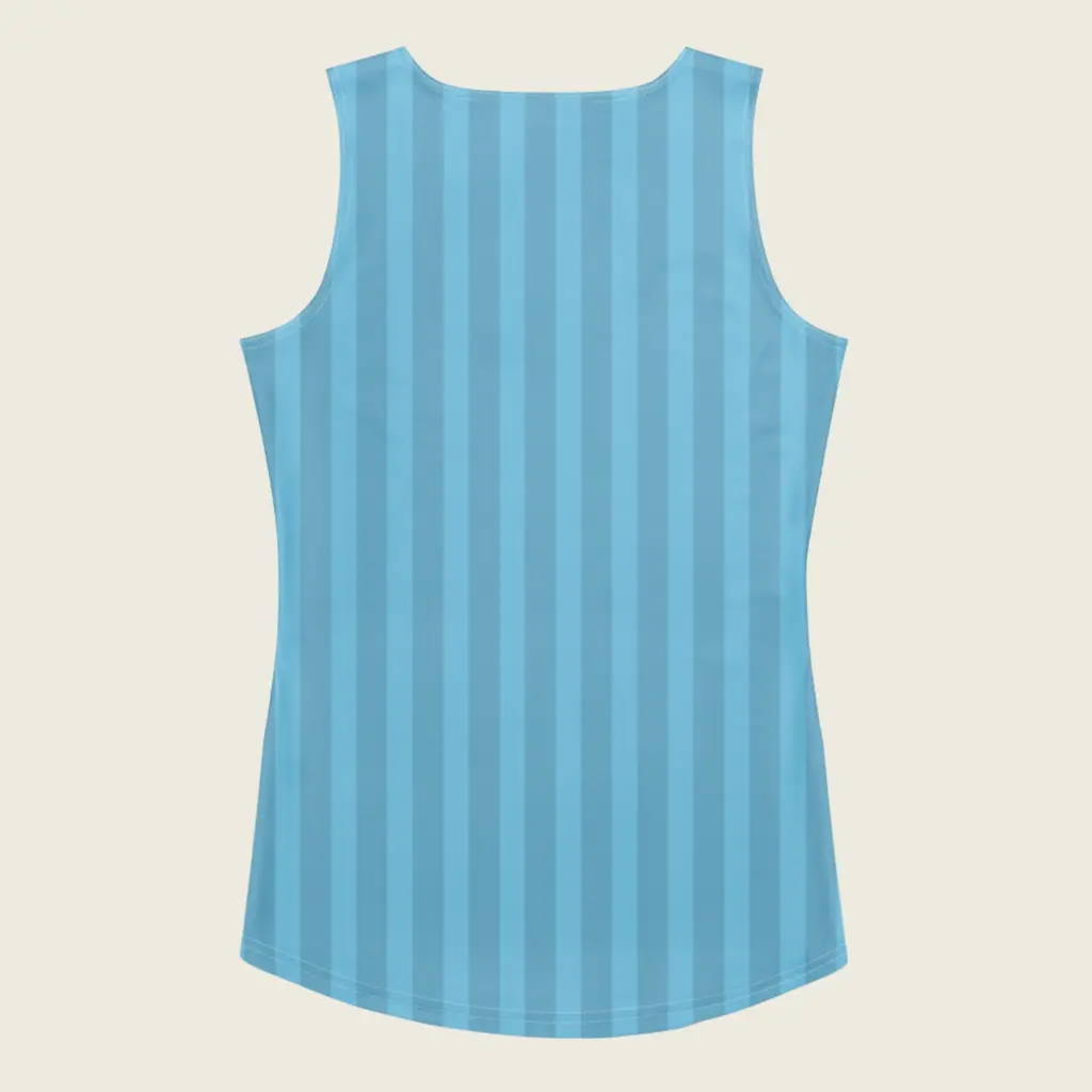 Ocean Breeze _ Sky Blue Striped Summer Tank Top by Sense Serenity 2.webp