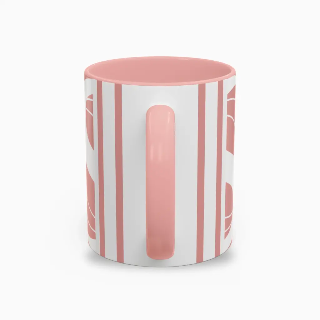 Serenity Pink Elegant Ceramic Coffee Mug 11oz back