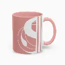 Serenity Pink Elegant Ceramic Coffee Mug 11oz left