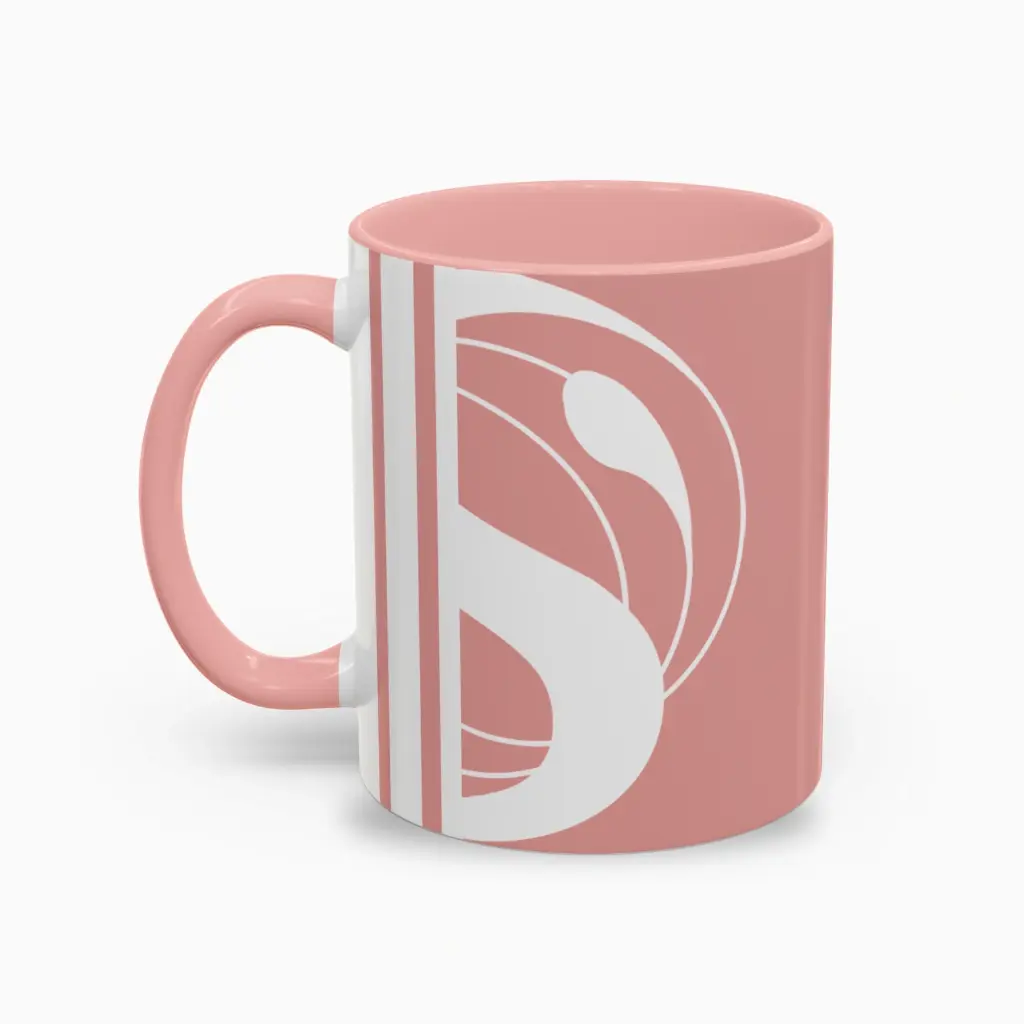 Serenity Pink Elegant Ceramic Coffee Mug 11oz right