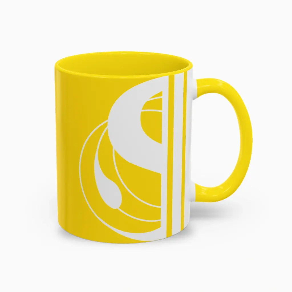 Serenity Yellow Elegant Ceramic Coffee Mug 11oz left