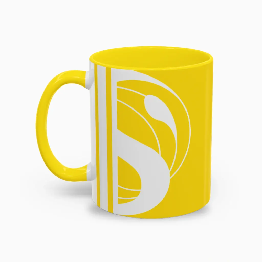 Serenity Yellow Elegant Ceramic Coffee Mug 11oz right