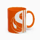 Serenity Orange Elegant Coffee Mug 11oz left