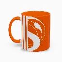 Serenity Orange Elegant Coffee Mug 11oz right