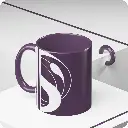 Serenity Purple Elegant Ceramic Coffee Mug 11oz abstract background