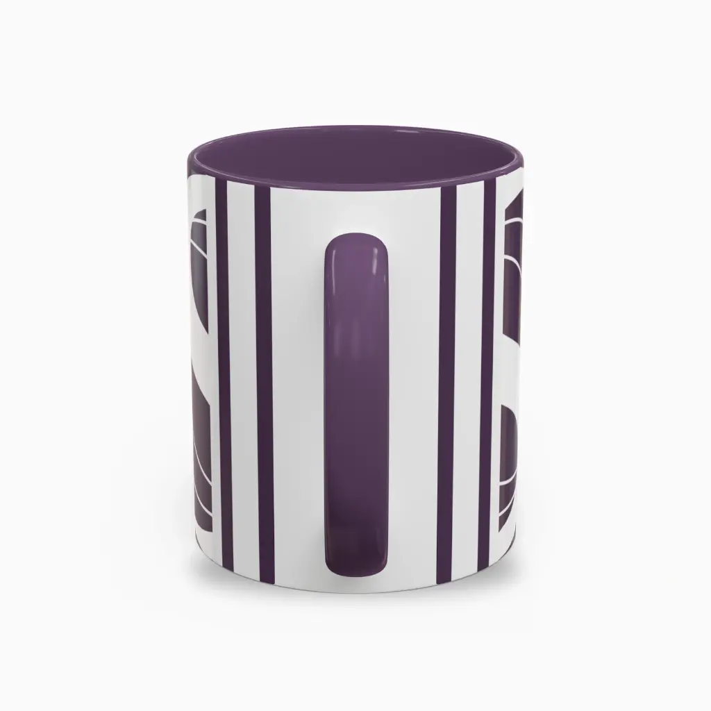 Serenity Purple Elegant Ceramic Coffee Mug 11oz back