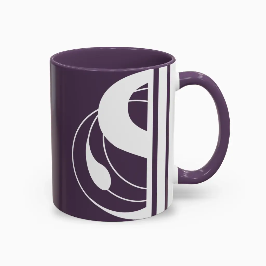 Serenity Purple Elegant Ceramic Coffee Mug 11oz left