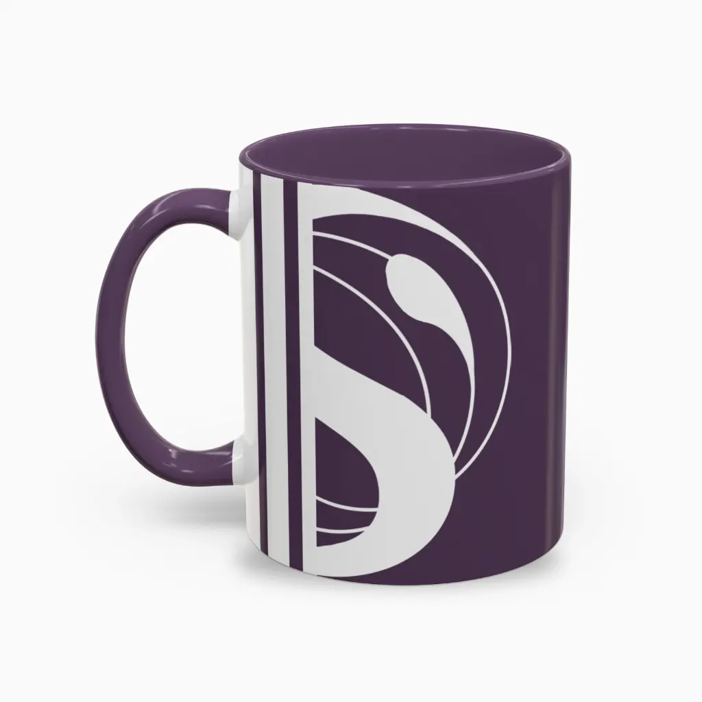 Serenity Purple Elegant Ceramic Coffee Mug 11oz right