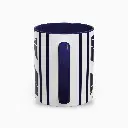 Serenity Navy Elegant Ceramic Coffee Mug 11oz back